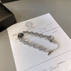 Chrome Hearts "Letter Ring + Cross Fleur" Themed Bracelet