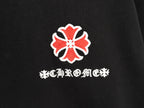 Chrome Hearts 2026 SS Multi-Color Cross Embroidered T-Shirt - Black Unisex Cotton Tee with Gothic Logo