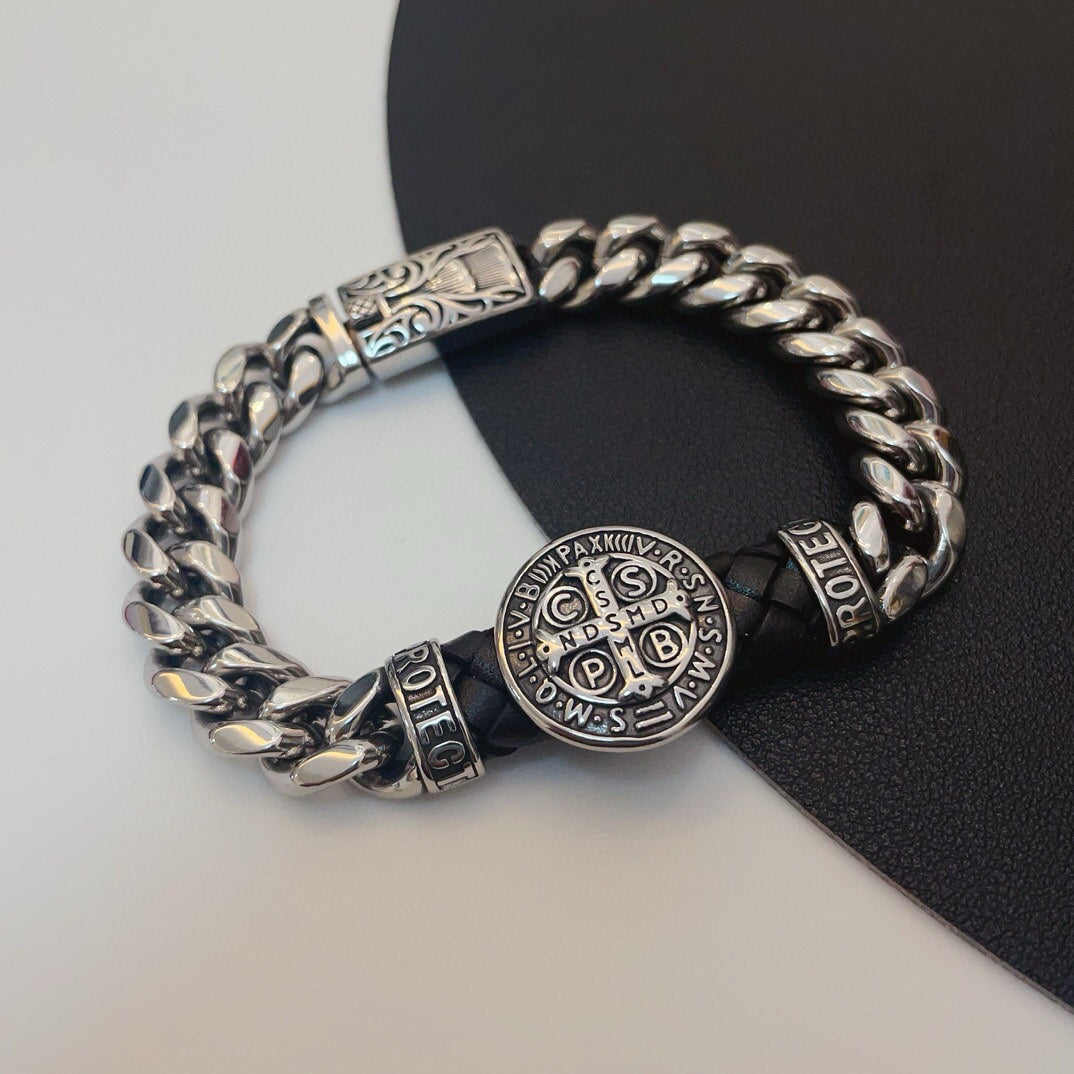 Chrome Hearts St. Benedict Amulet Bracelet