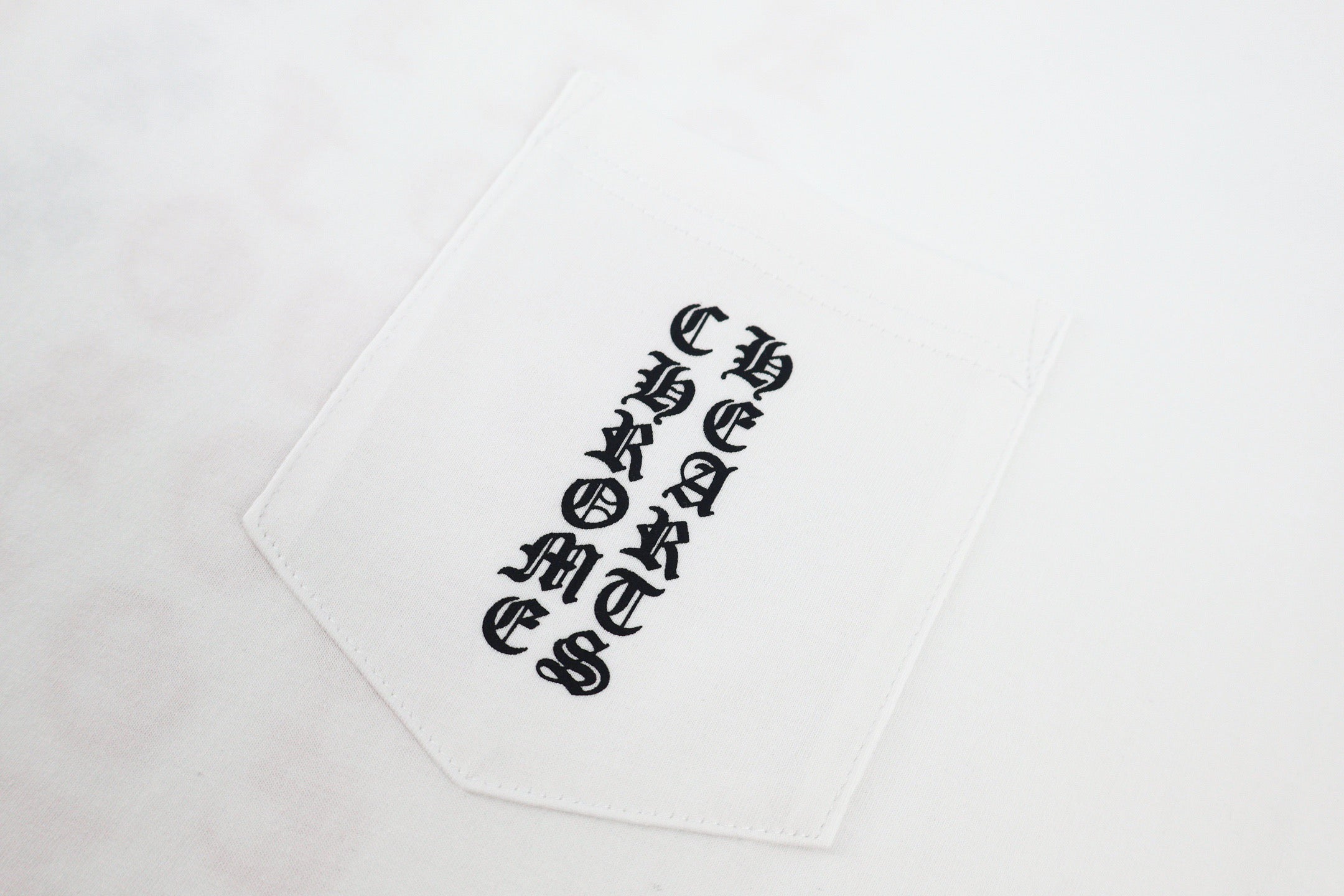 Chrome Hearts California F*ck You Pocket T-Shirt - White Tee with Pink Gothic Print