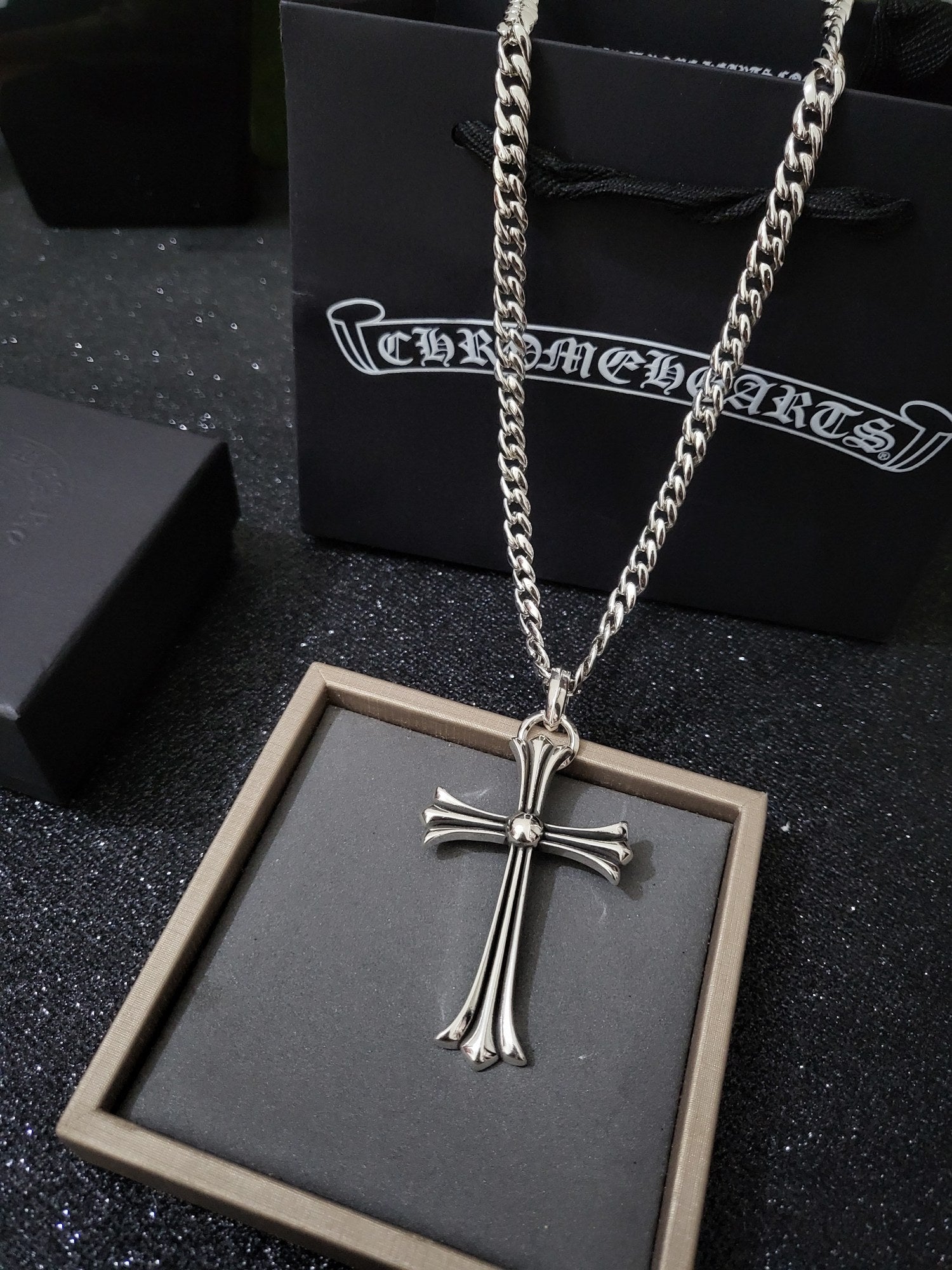 Chrome Hearts Large Cross Pendant Necklace