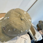 Chrome Hearts Khaki Washed, Distressed Baseball Cap