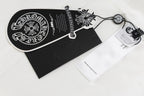 Chrome Hearts White T-Shirt with Blue Drip Horseshoe Cross Graphic