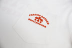 Chrome Hearts Hollywood Triple Cross Pocket T-Shirt - White Tee with Red Logo Print