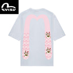 EVISU "Lucky Cat Big M" Printed Short-Sleeve T-Shirt