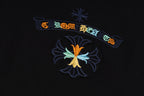 Chrome Hearts Black T-Shirt with Colorful Embroidered Horseshoe Cross Graphic