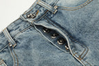 Chrome Hearts Cross-Patch Washed Denim Jeans