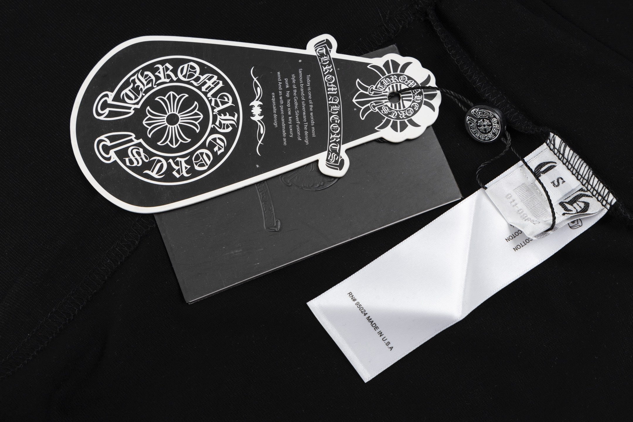 Chrome Hearts 2026 SS Multi-Color Embroidered Cross T-Shirt - Black Unisex Cotton Tee