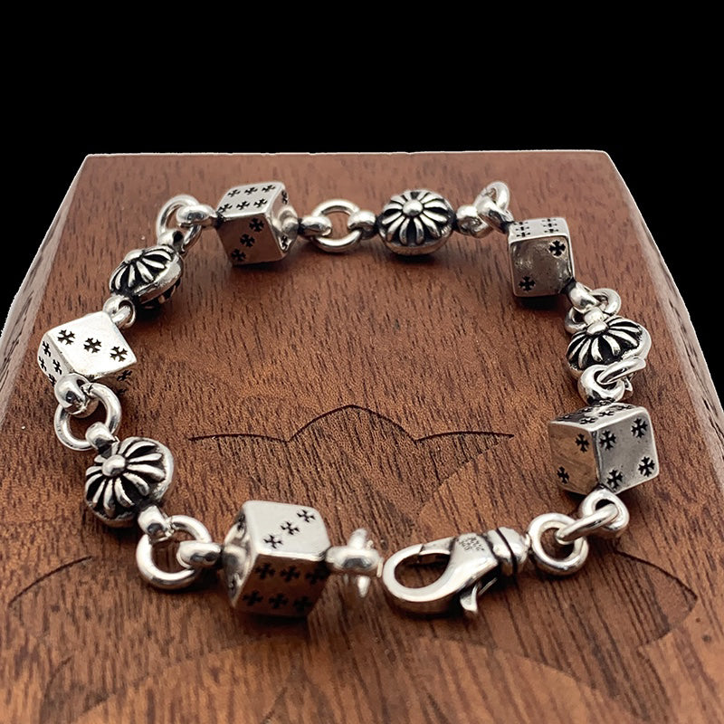 Chrome Hearts Dice and Cross Bracelet