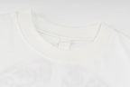 Chrome Hearts White T-Shirt with Pink Triple Cross Horseshoe Graphic