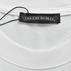 Chrome Hearts Men's White Cotton T-Shirt - Classic Banner Logo Crewneck Tee