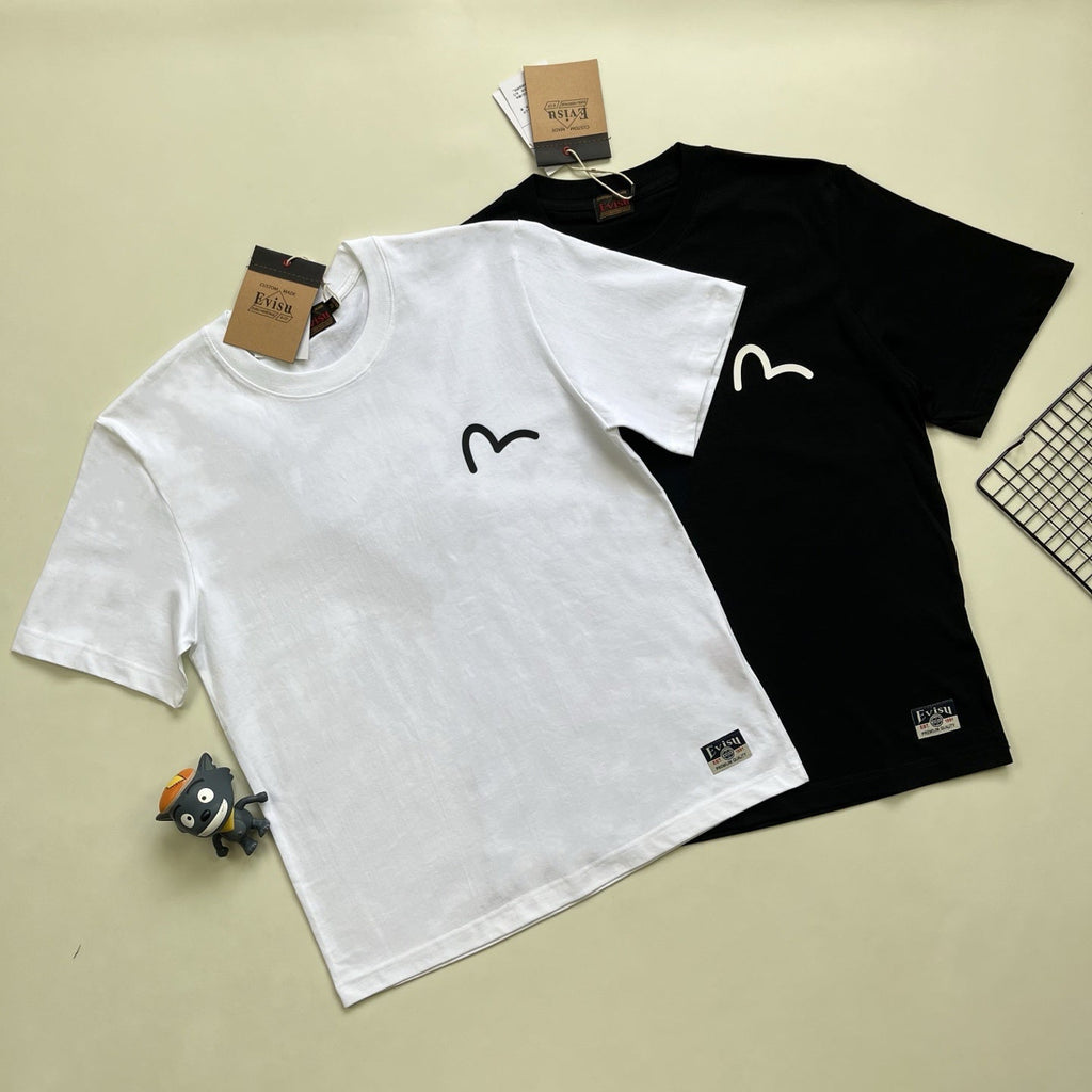 EVISU Classic "Kamon" or "Sakura" Print Short-Sleeve T-Shirt Series