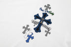 Chrome Hearts White "Final to the Finale" Multi-Cross Embroidered T-Shirt