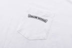 Chrome Hearts White Pocket T-Shirt with Back Scroll Logo - Classic Streetwear Tee