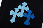 Chrome Hearts "Blue Cross Embroidery" Washed Denim Jeans