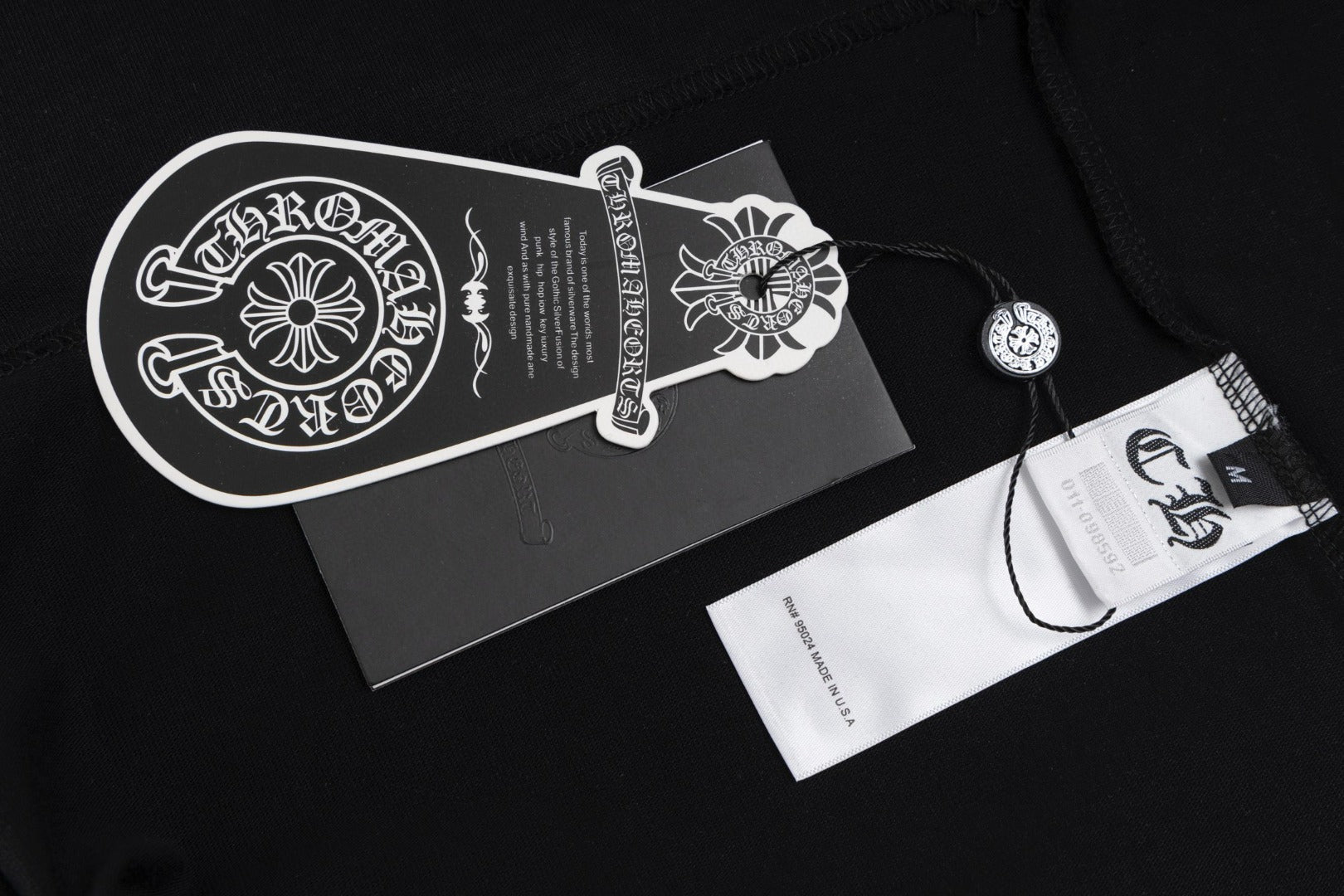 Chrome Hearts Style Plaid Horseshoe Cross T-Shirt - Colorful Embroidered Patch, Vintage Wash Cotton Streetwear Tee