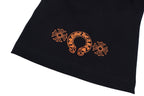 Chrome Hearts Hollywood Triple Cross Pocket T-Shirt - Black Tee with Orange Logo Print