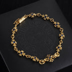 Chrome Hearts 22K Gold and Diamond-Set Cross Bracelet