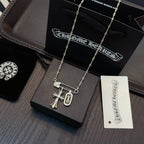 Chrome Hearts Pin Double-Pendant Necklace