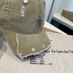 Chrome Hearts Khaki Washed, Distressed Baseball Cap