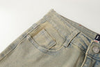 Evisu Men's x Loewe Anagram Embroidered Jeans – Light Wash Baggy Denim