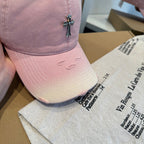 Chrome Hearts Gradient Metal Cross Soft-Top Baseball Cap