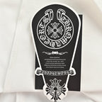Chrome Hearts 2026 SS Gothic Monogram Pocket T-Shirt - White Unisex Cotton Tee with Dagger & Cross Motif