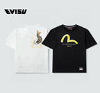 EVISU "Koi Leaping Over the Waves" Print Short-Sleeve T-Shirt is