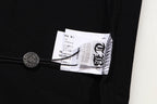 Chrome Hearts Black T-Shirt with Silver Cross Appliqués