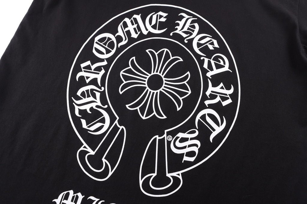 Chrome Hearts Miami Horseshoe T-Shirt - Black Pocket Tee with Iconic Back Print