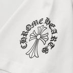 Chrome Hearts Style Gothic Cross Pocket T-Shirt – Back Print & Neck Embroidery, Premium Cotton Streetwear Tee