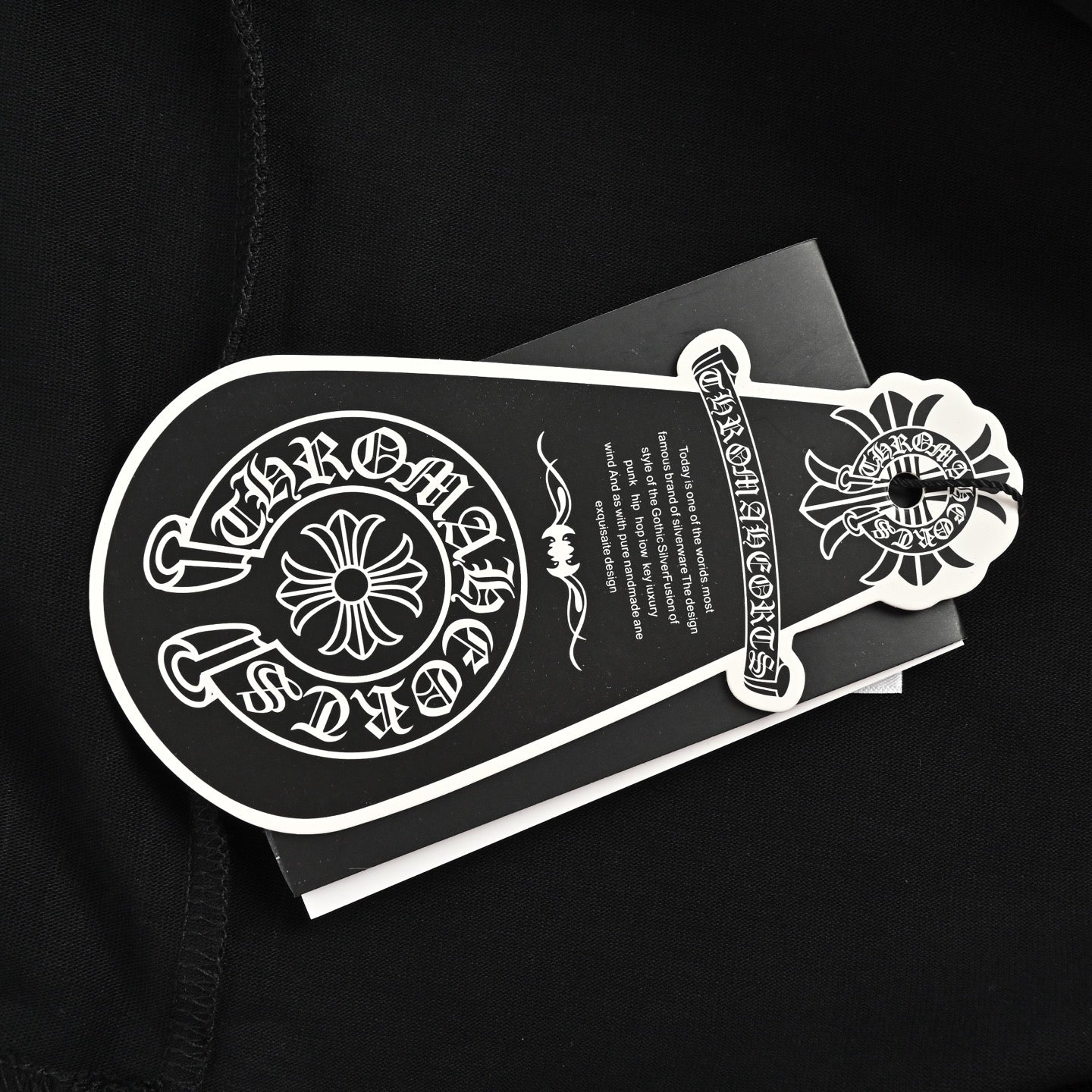 Chrome Hearts 2026 SS Horseshoe Logo Pocket T-Shirt - Black Unisex Cotton Tee with Gothic & Floral Details