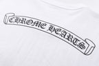 Chrome Hearts White Pocket T-Shirt with Back Scroll Logo - Classic Streetwear Tee
