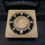 Chrome Hearts Black Onyx Beaded Bracelet