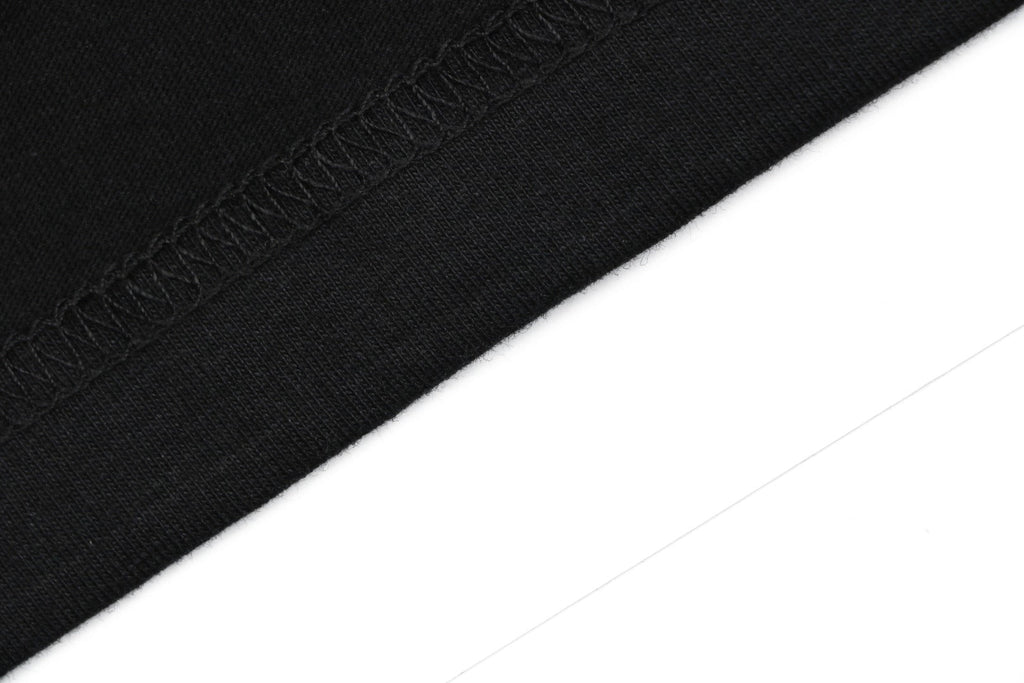 Chrome Hearts Style Red Embroidered Horseshoe Pocket T-Shirt - Black Cotton Streetwear Tee