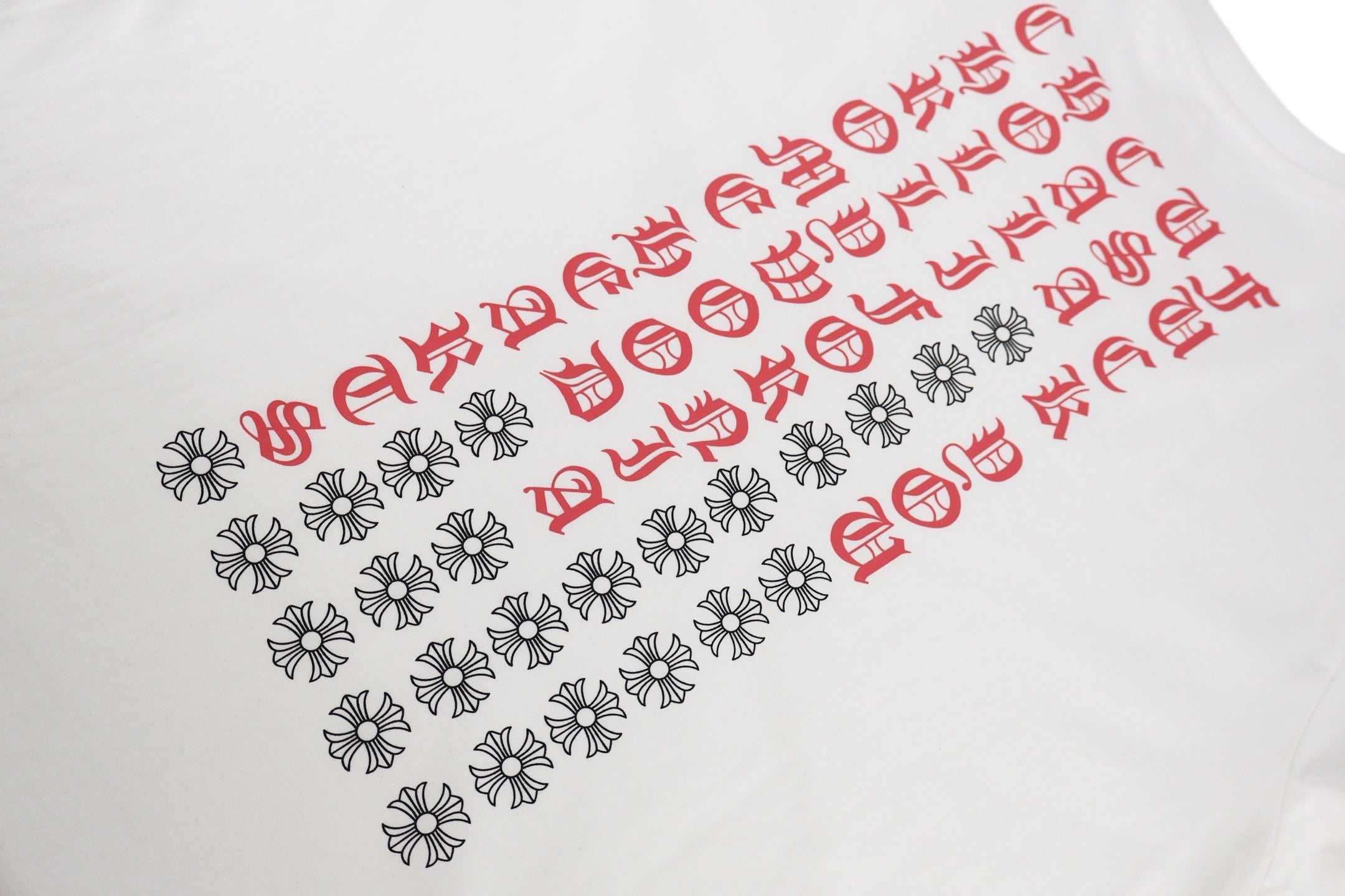 Chrome Hearts California F*ck You Pocket T-Shirt - White Tee with Pink Gothic Print