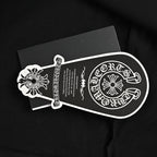 Chrome Hearts 2026 SS Gothic Dagger & Monogram Pocket T-Shirt - Black Unisex Cotton Tee with Pink Cross Motif