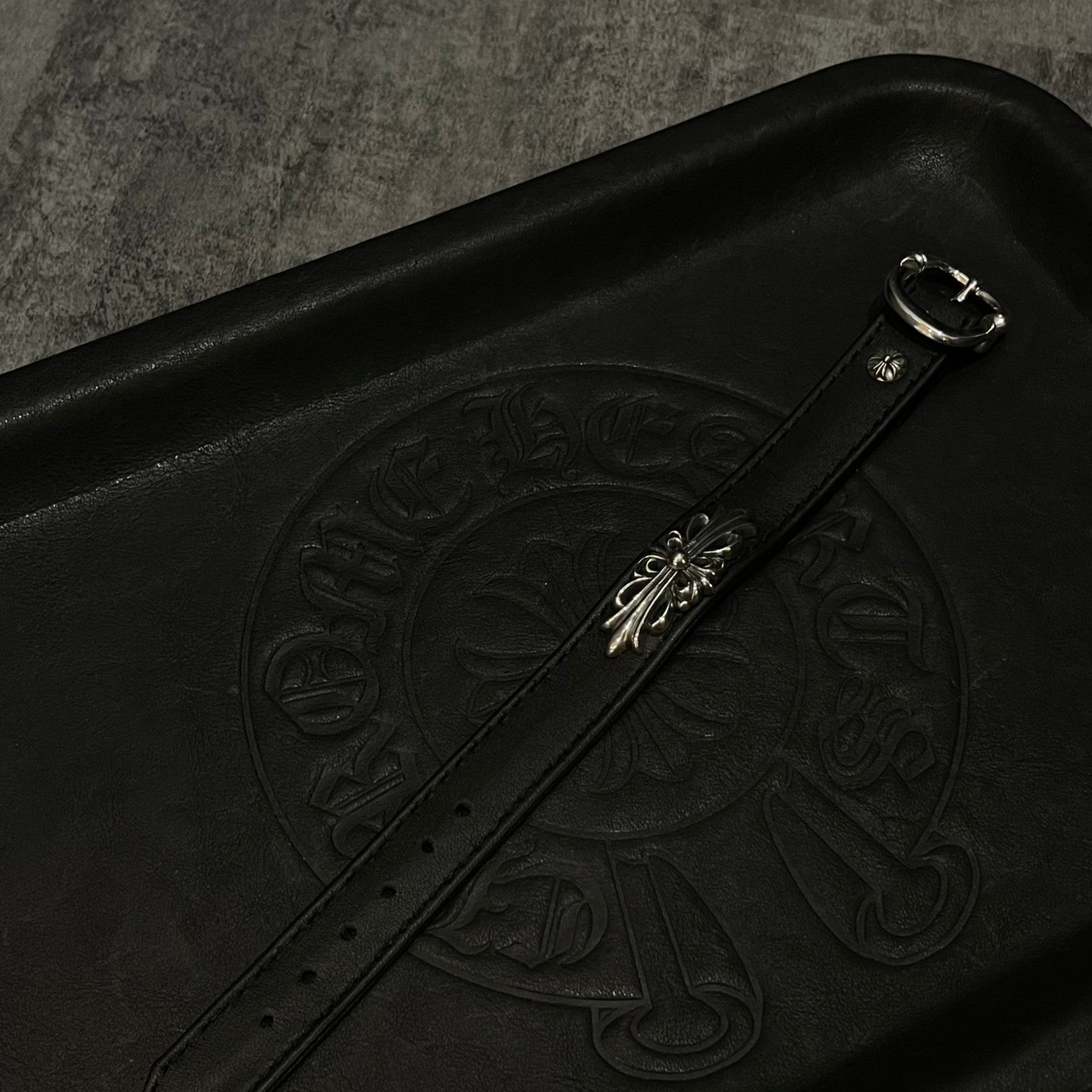 Chrome Hearts Iris Leather Bracelet