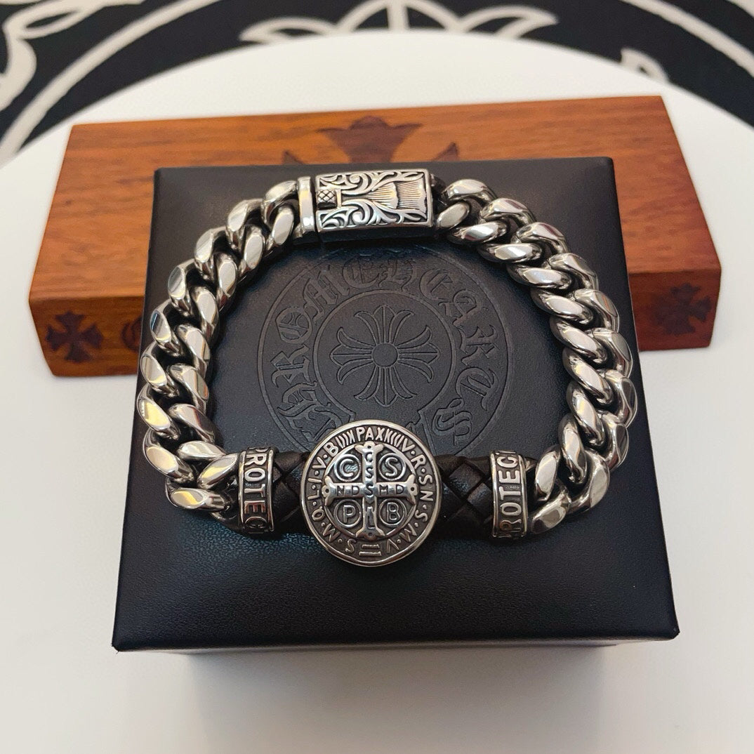 Chrome Hearts St. Benedict Amulet Bracelet