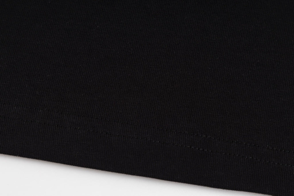 Chrome Hearts Black T-Shirt with Pink Multi-Cross Appliqué and Embroidery