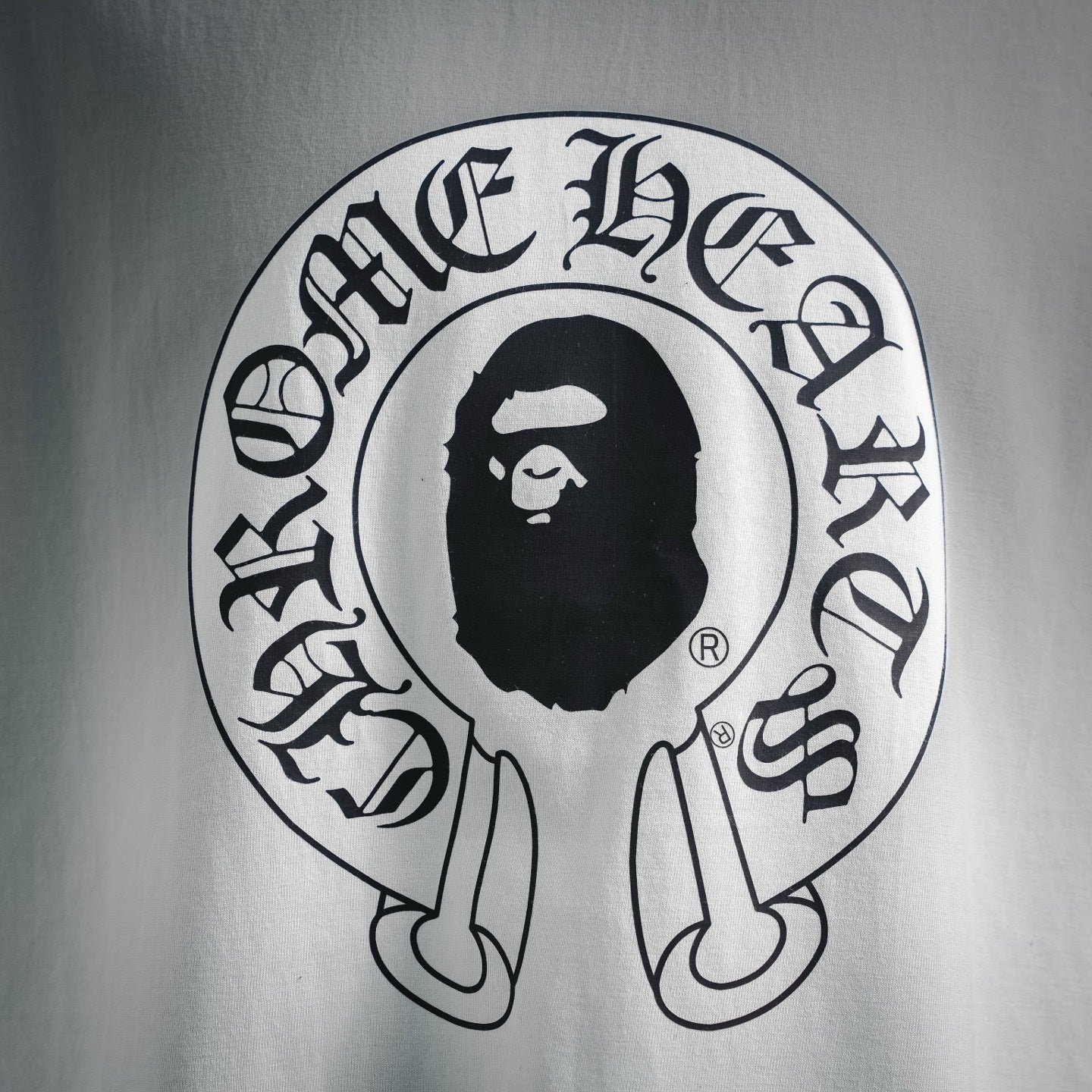 BAPE x Chrome Hearts Collaboration Baby Milo Cross T-Shirt - White Streetwear Tee