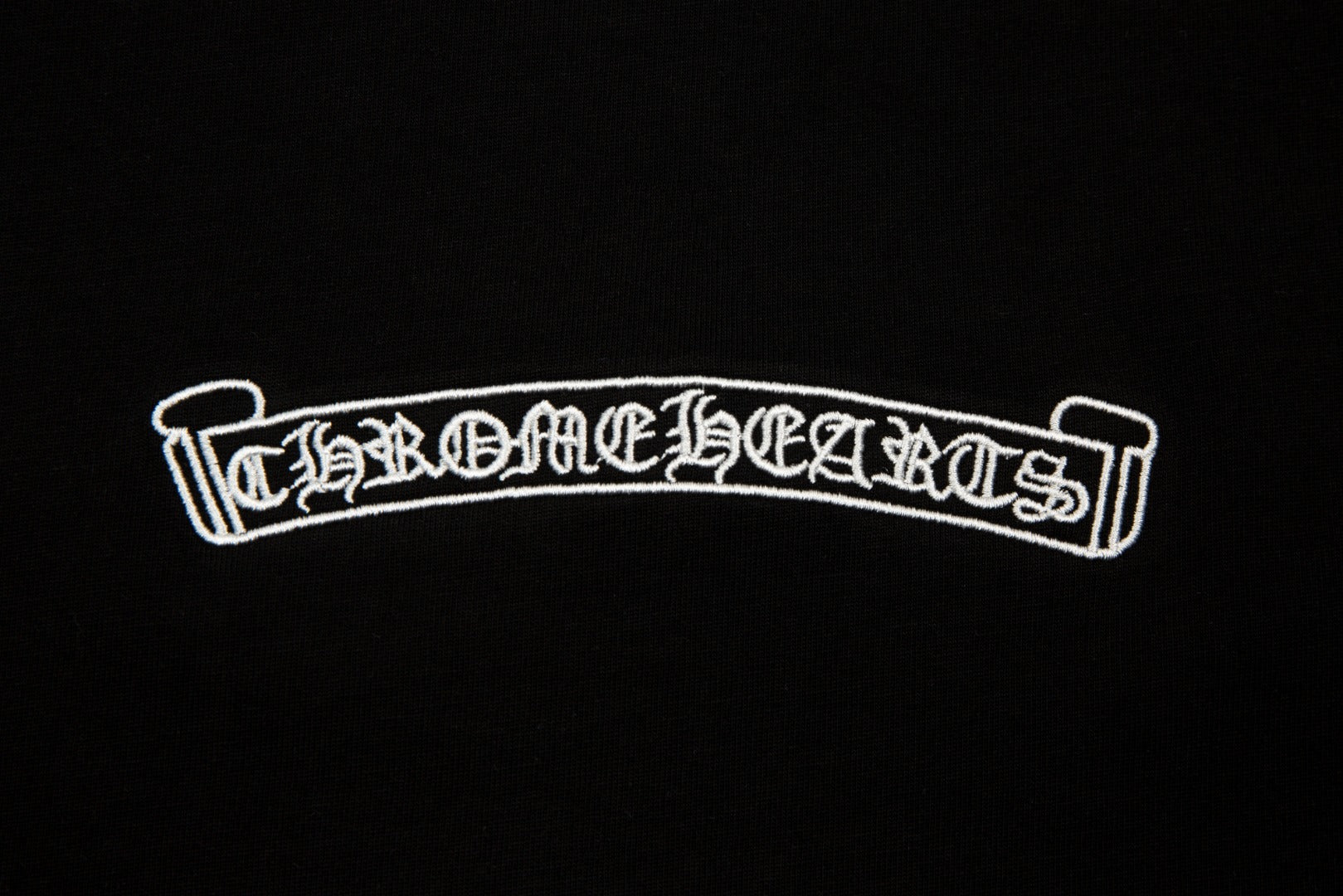 Chrome Hearts Triple Cross Hollywood T-Shirt - Black Classic Tee with White Logo