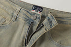 Evisu x Loewe Collaboration Men's Wide-Leg Jeans – Light Wash Embroidered Denim