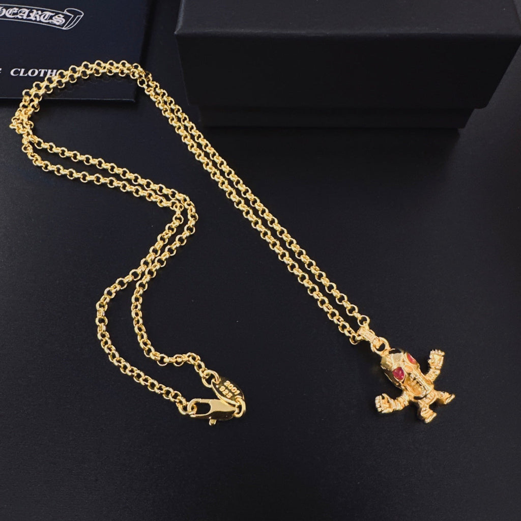 Chrome Hearts Foti Series Harris Skull Pendant Necklace