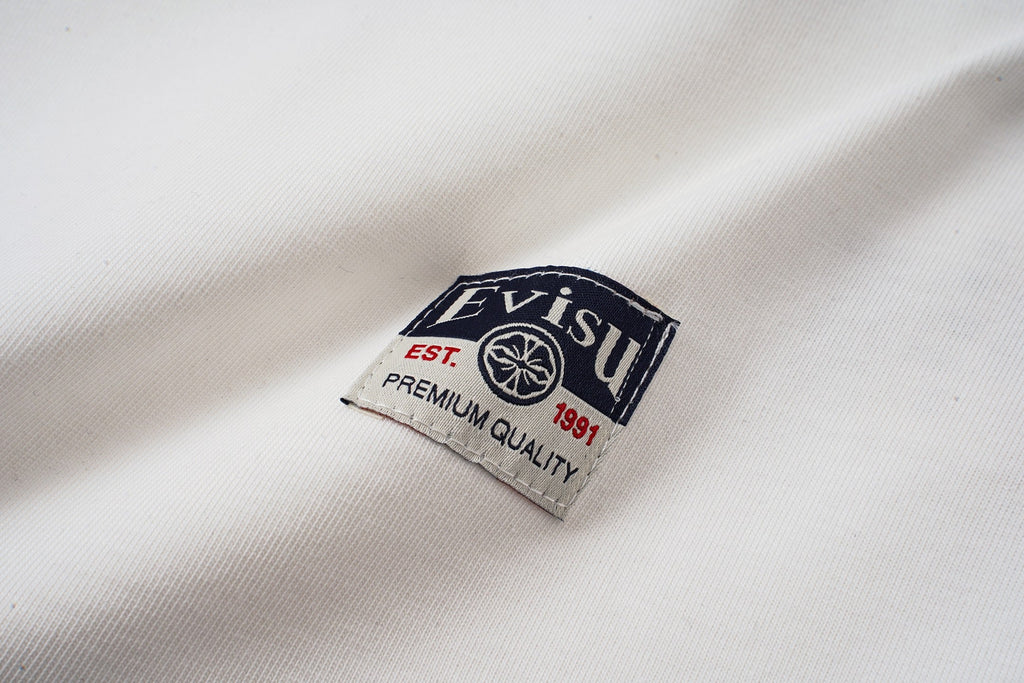 EVISU Black Daruma & Large "M" Print Short-Sleeve T-Shirt
