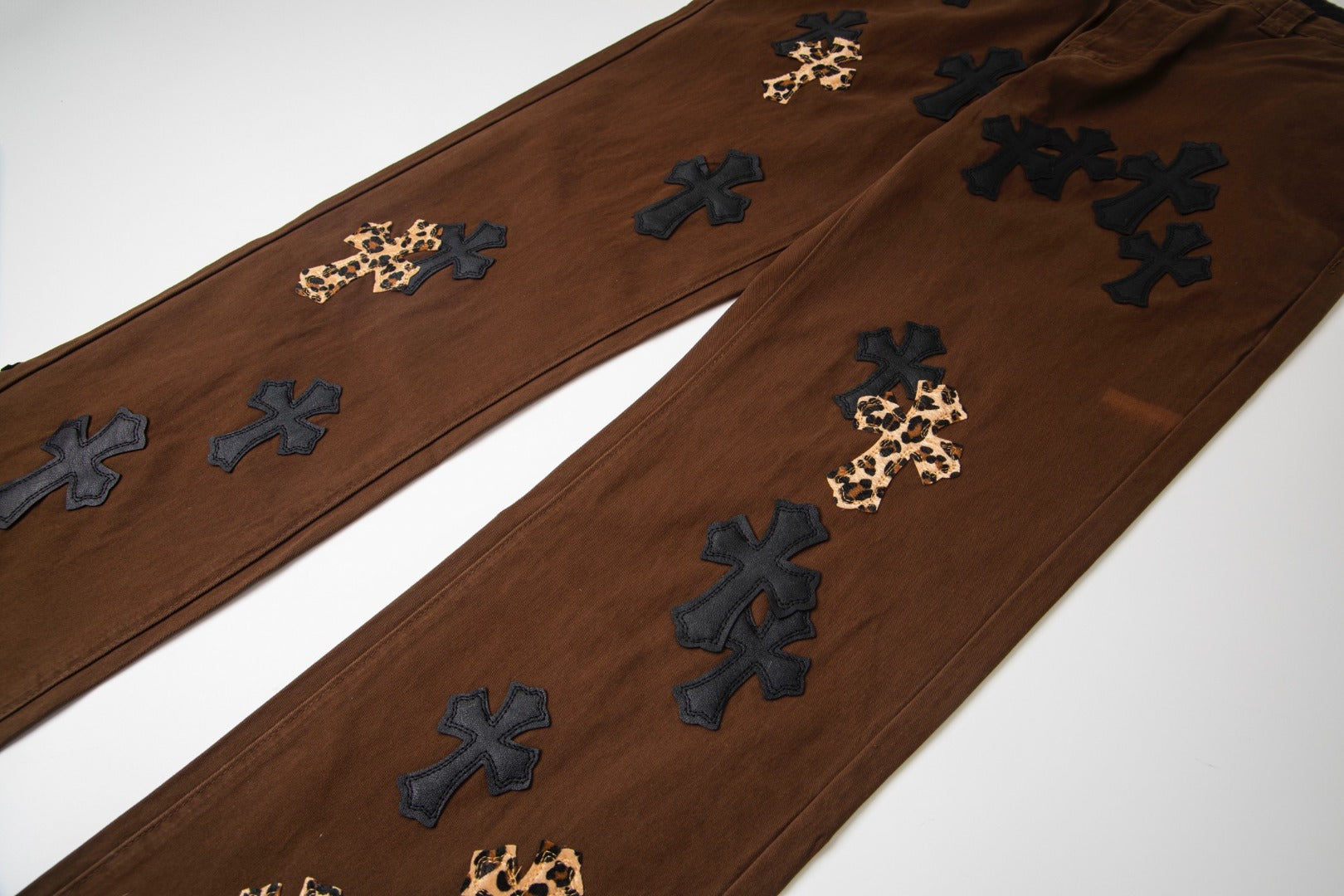 Chrome Hearts "Leopard Print Cross" Leather Appliqué