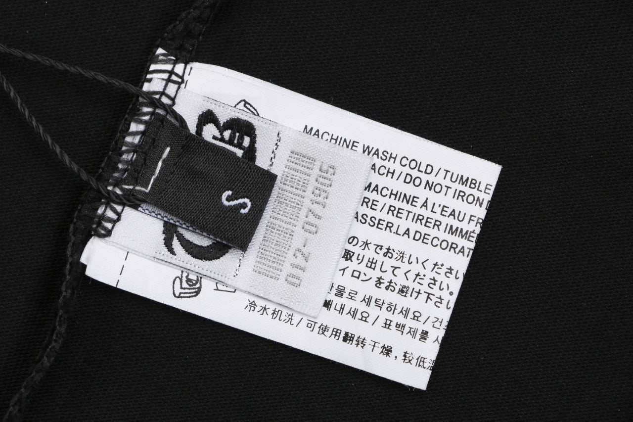Chrome Hearts Style Black T-Shirt with Gold Cross Graphic and Bottom Logo - Premium Cotton Streetwear Tee