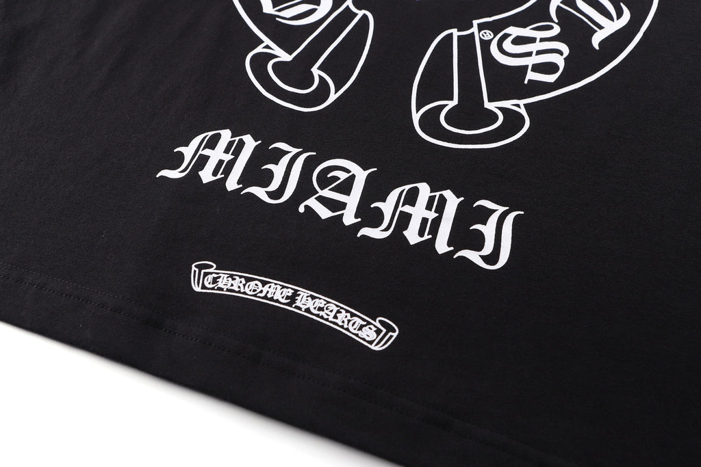 Chrome Hearts Miami Horseshoe T-Shirt - Black Pocket Tee with Iconic Back Print