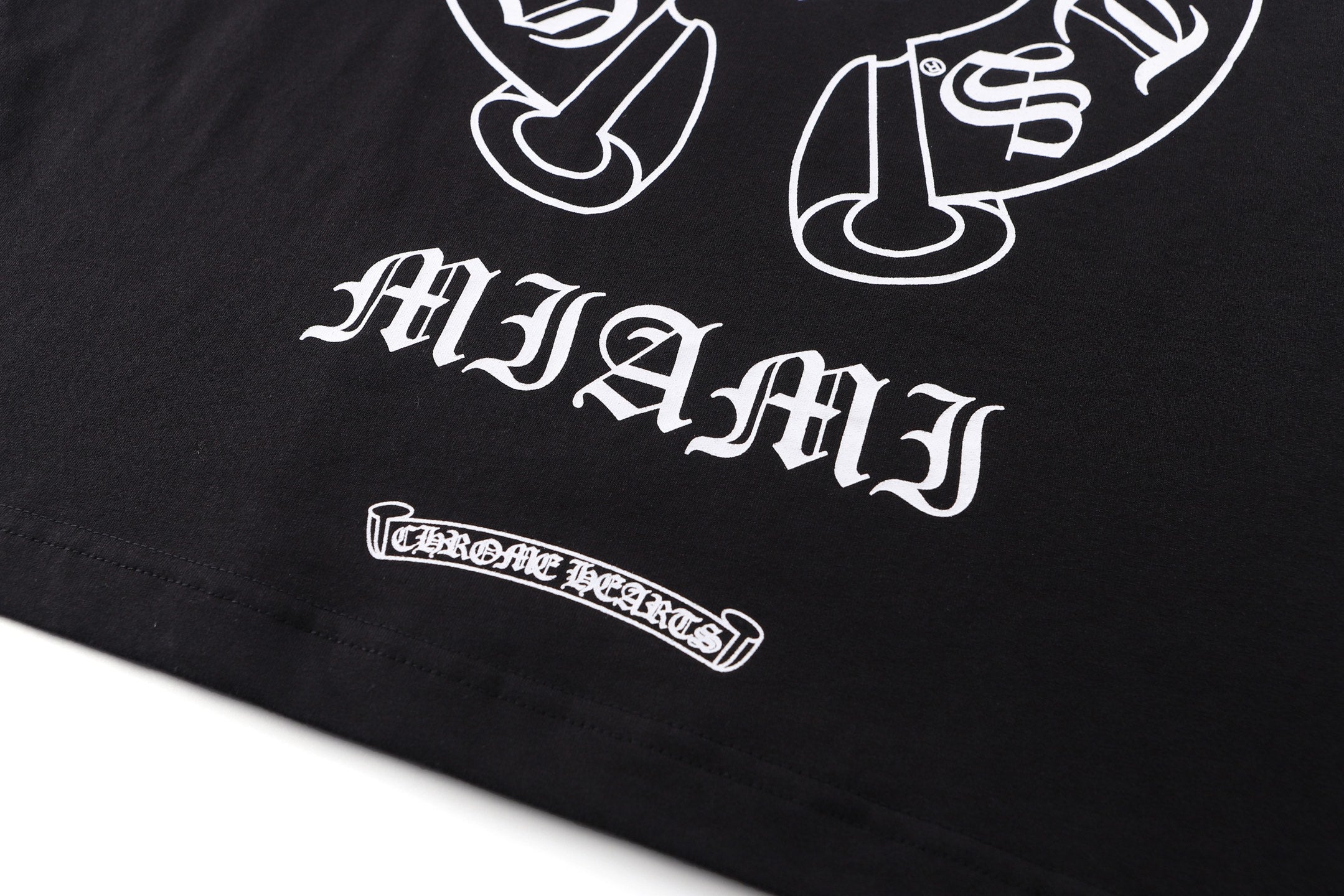 Chrome Hearts Miami Horseshoe T-Shirt - Black Pocket Tee with Iconic Back Print