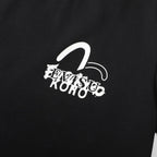 EVISU KURO Series White Crew-Neck Short-Sleeve T-Shirt
